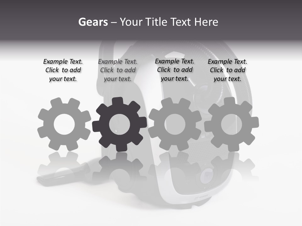 A Black And White Vacuum Is On Display PowerPoint Template