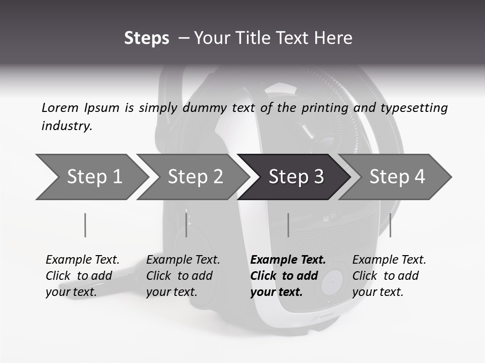 A Black And White Vacuum Is On Display PowerPoint Template