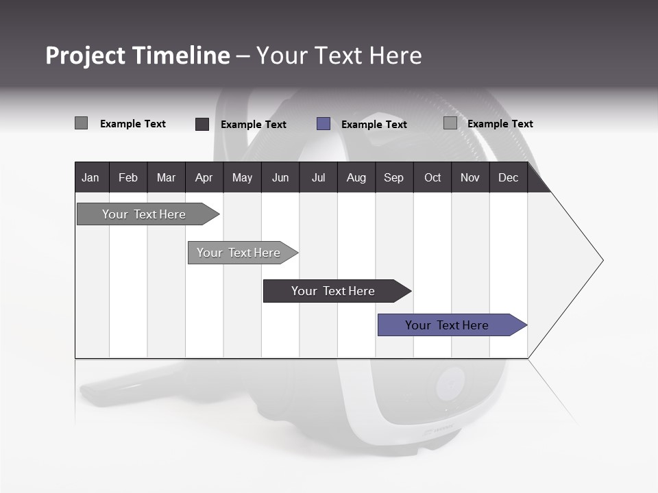A Black And White Vacuum Is On Display PowerPoint Template