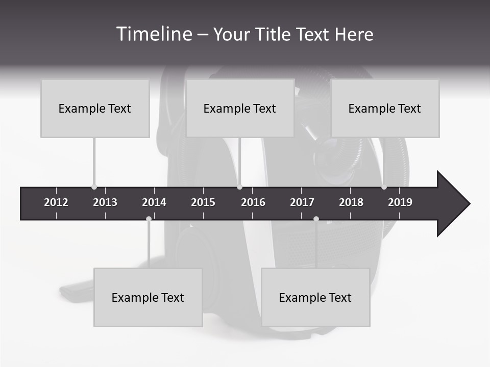 A Black And White Vacuum Is On Display PowerPoint Template