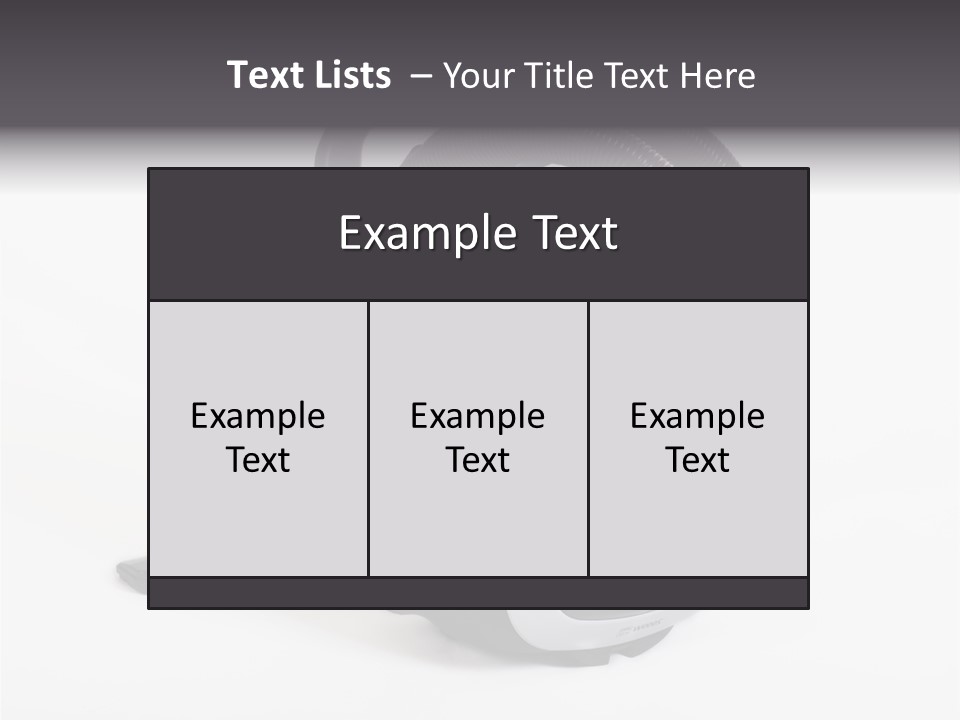 A Black And White Vacuum Is On Display PowerPoint Template