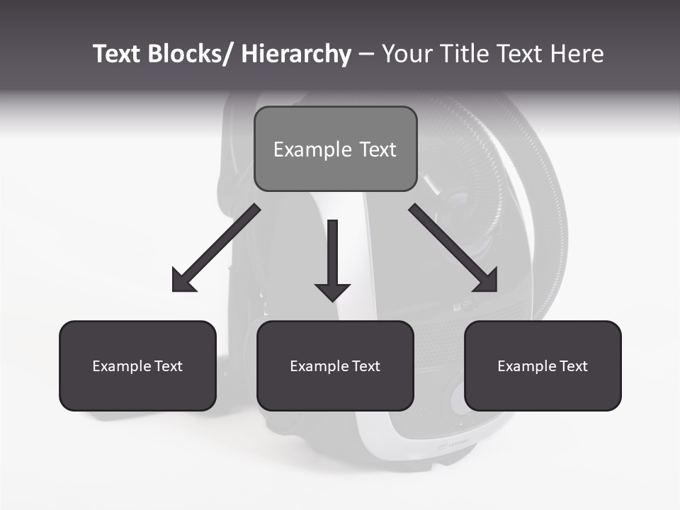 A Black And White Vacuum Is On Display PowerPoint Template
