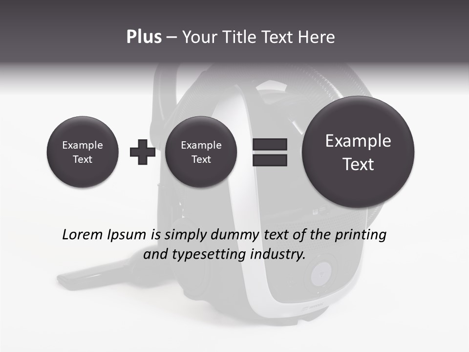 A Black And White Vacuum Is On Display PowerPoint Template