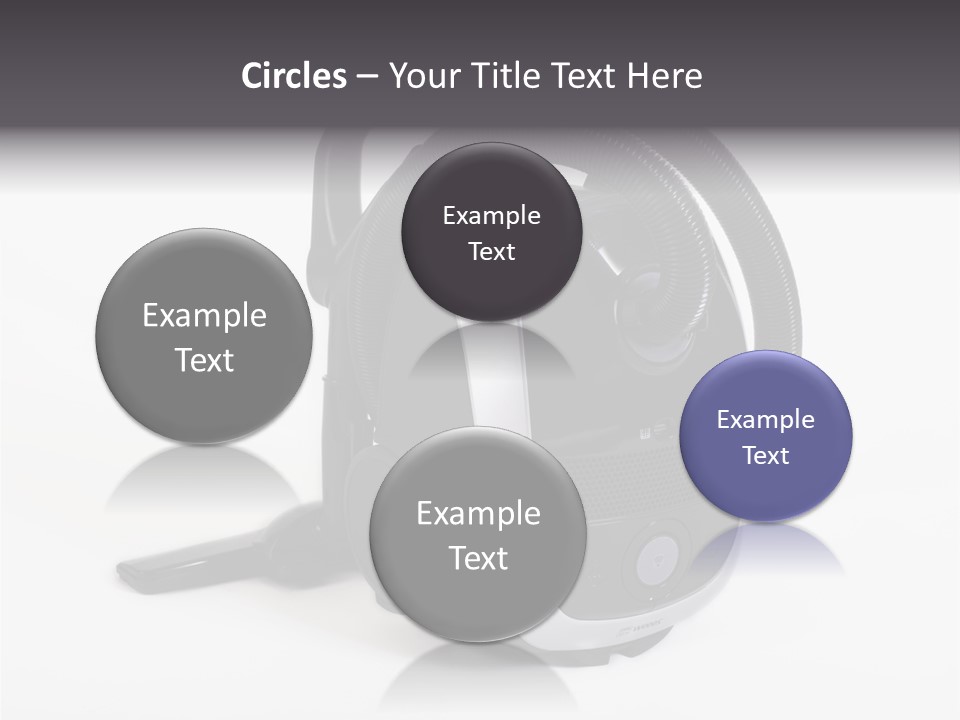 A Black And White Vacuum Is On Display PowerPoint Template