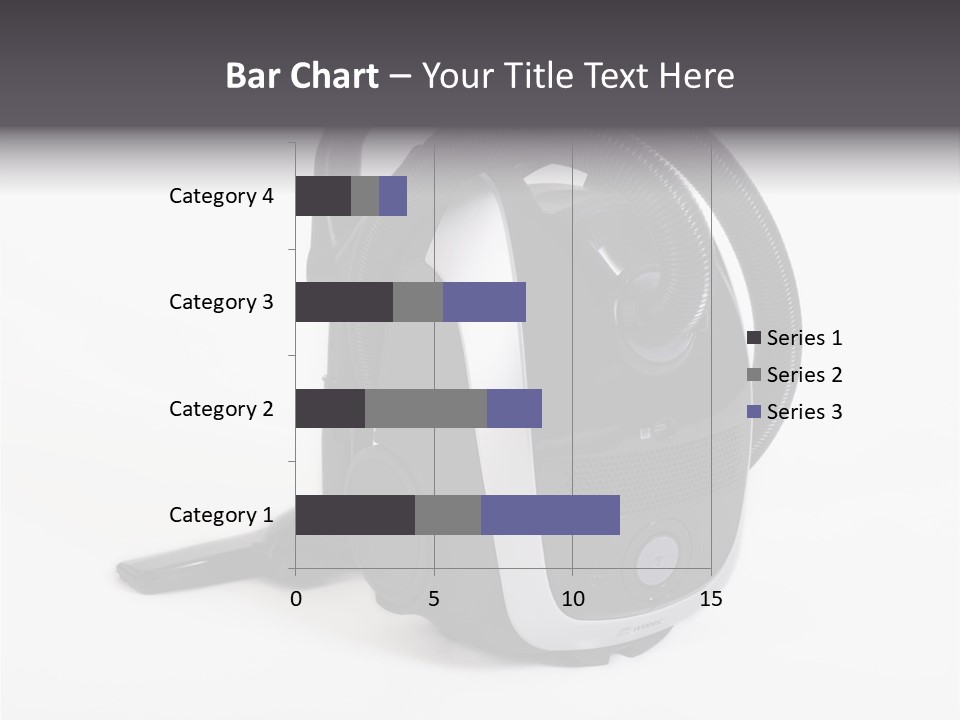A Black And White Vacuum Is On Display PowerPoint Template