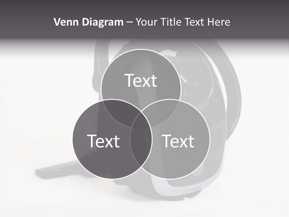 A Black And White Vacuum Is On Display PowerPoint Template