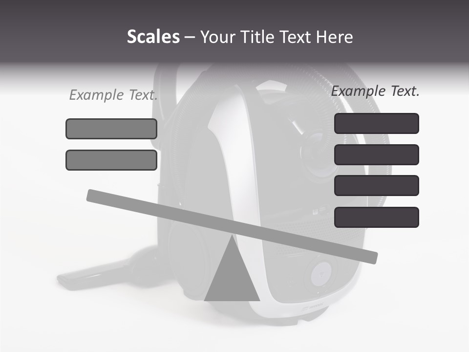 A Black And White Vacuum Is On Display PowerPoint Template