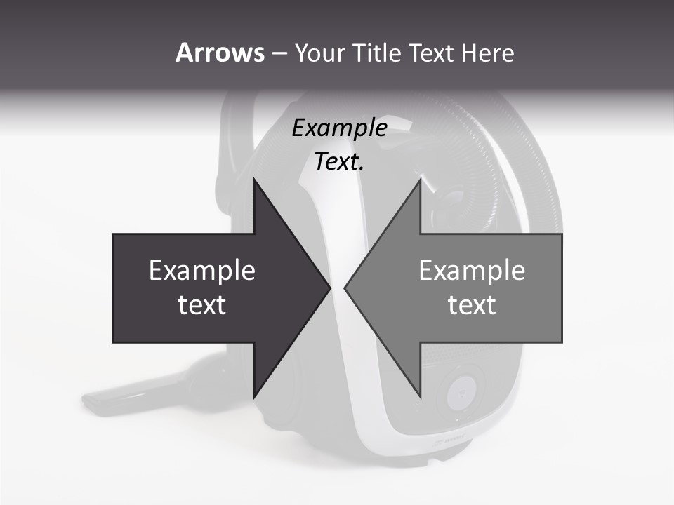 A Black And White Vacuum Is On Display PowerPoint Template