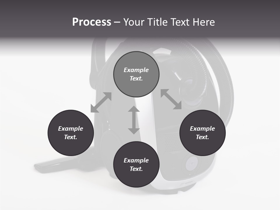 A Black And White Vacuum Is On Display PowerPoint Template
