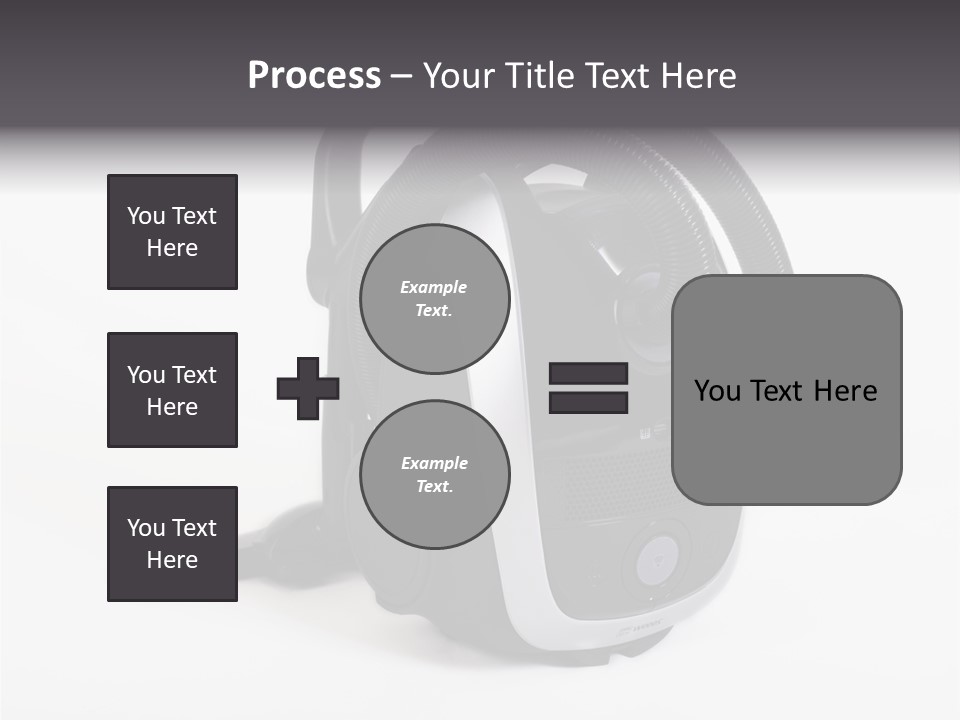 A Black And White Vacuum Is On Display PowerPoint Template