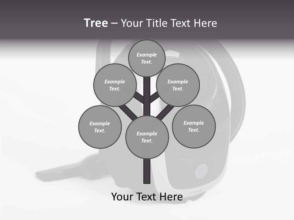 A Black And White Vacuum Is On Display PowerPoint Template