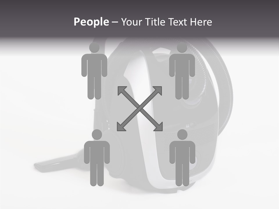 A Black And White Vacuum Is On Display PowerPoint Template