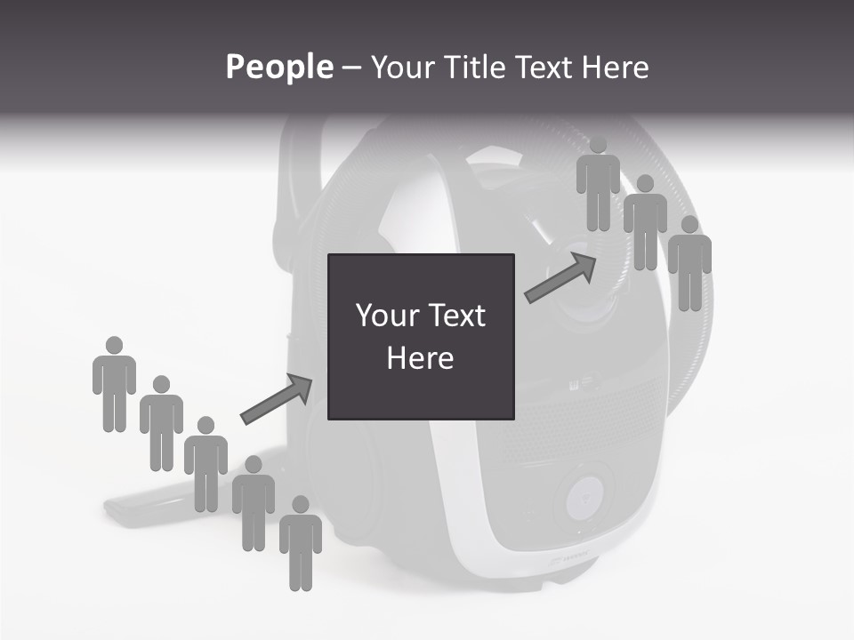 A Black And White Vacuum Is On Display PowerPoint Template