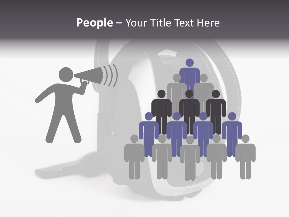 A Black And White Vacuum Is On Display PowerPoint Template