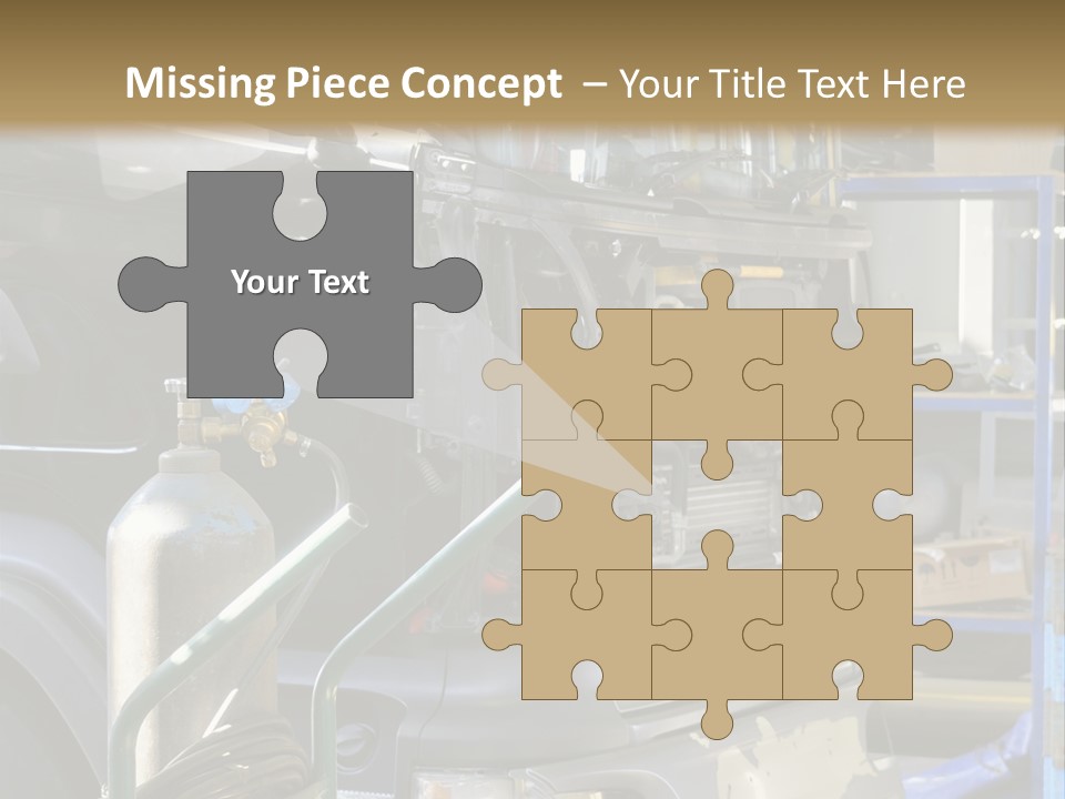 Messy Motor Vehicle Service PowerPoint Template