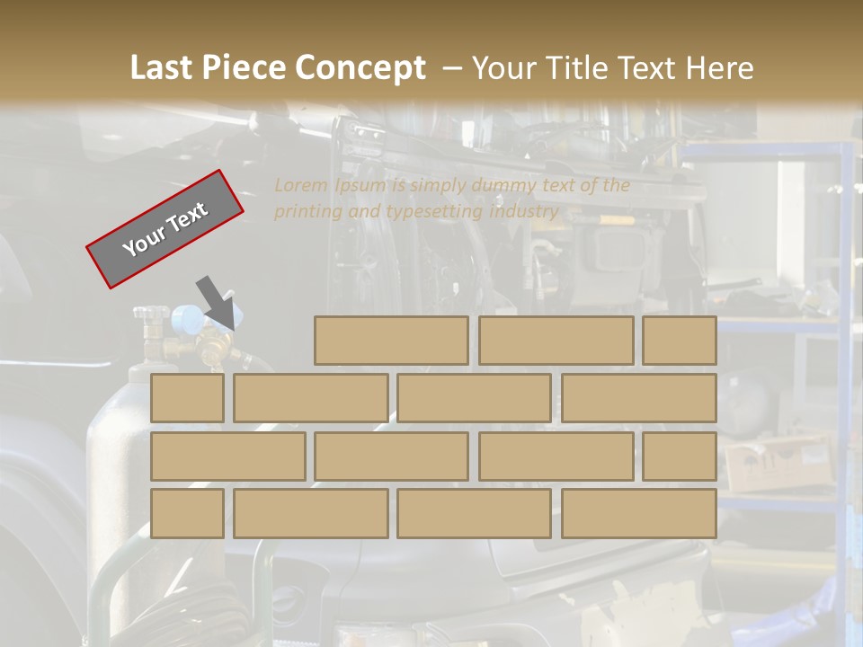 Messy Motor Vehicle Service PowerPoint Template