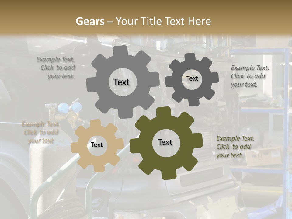 Messy Motor Vehicle Service PowerPoint Template