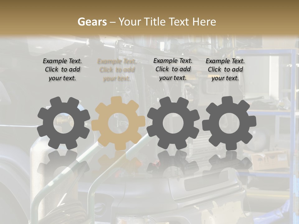 Messy Motor Vehicle Service PowerPoint Template