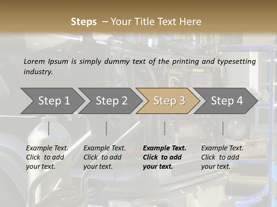 Messy Motor Vehicle Service PowerPoint Template