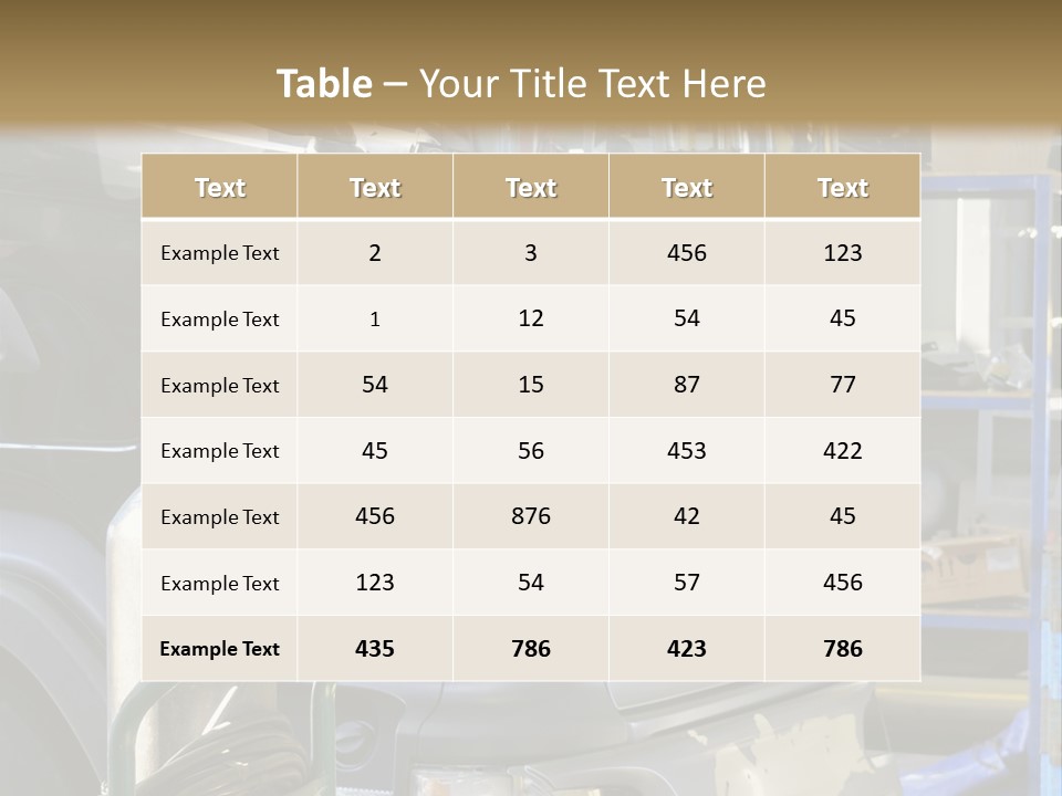 Messy Motor Vehicle Service PowerPoint Template
