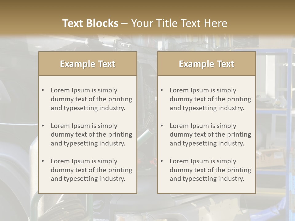 Messy Motor Vehicle Service PowerPoint Template