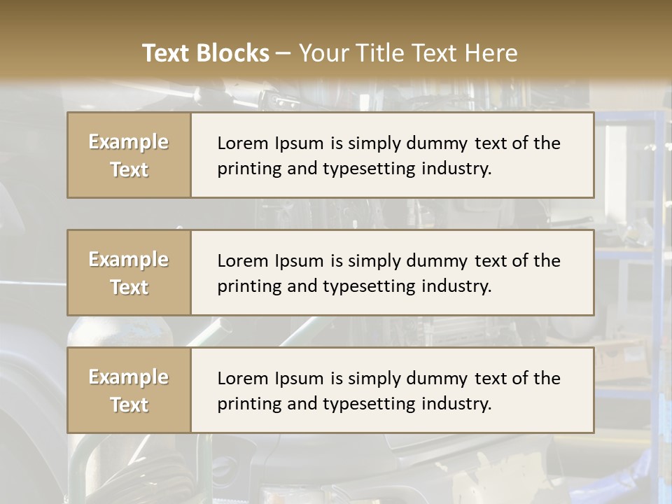 Messy Motor Vehicle Service PowerPoint Template