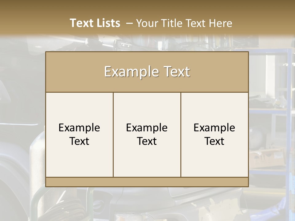 Messy Motor Vehicle Service PowerPoint Template