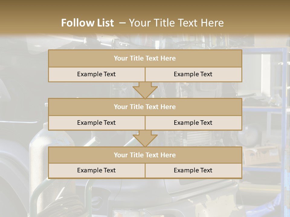 Messy Motor Vehicle Service PowerPoint Template