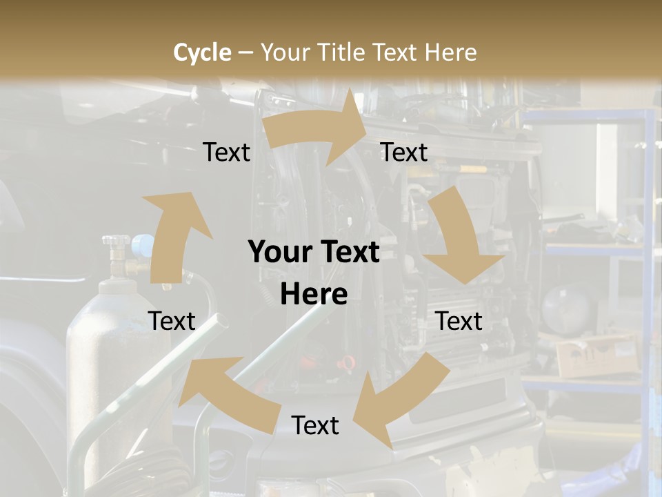 Messy Motor Vehicle Service PowerPoint Template