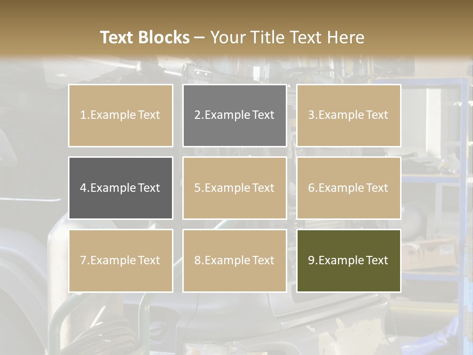 Messy Motor Vehicle Service PowerPoint Template