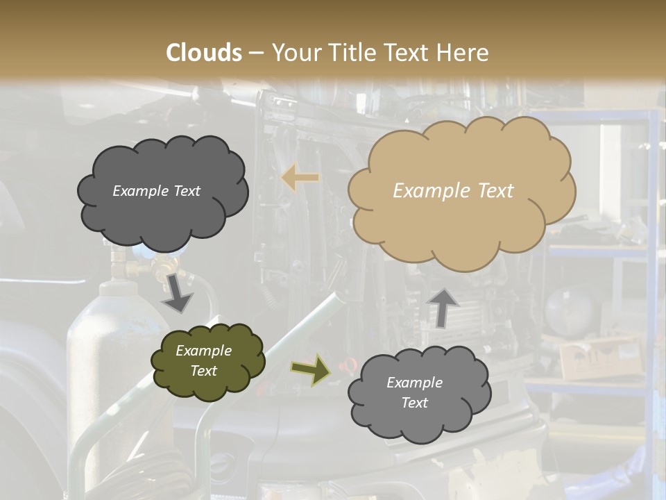 Messy Motor Vehicle Service PowerPoint Template