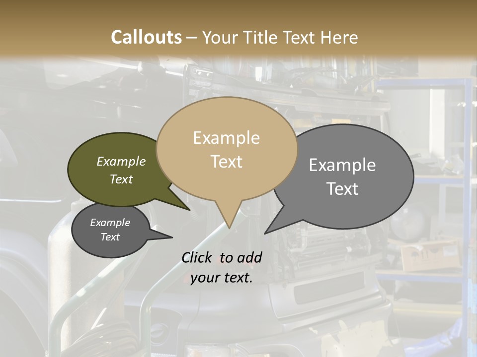 Messy Motor Vehicle Service PowerPoint Template