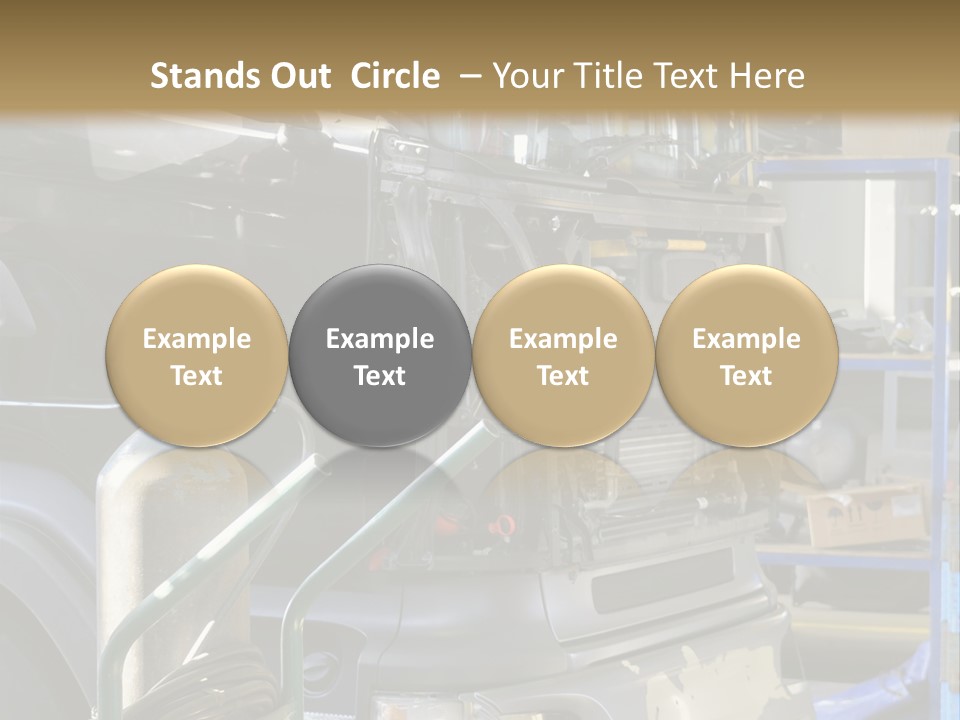 Messy Motor Vehicle Service PowerPoint Template