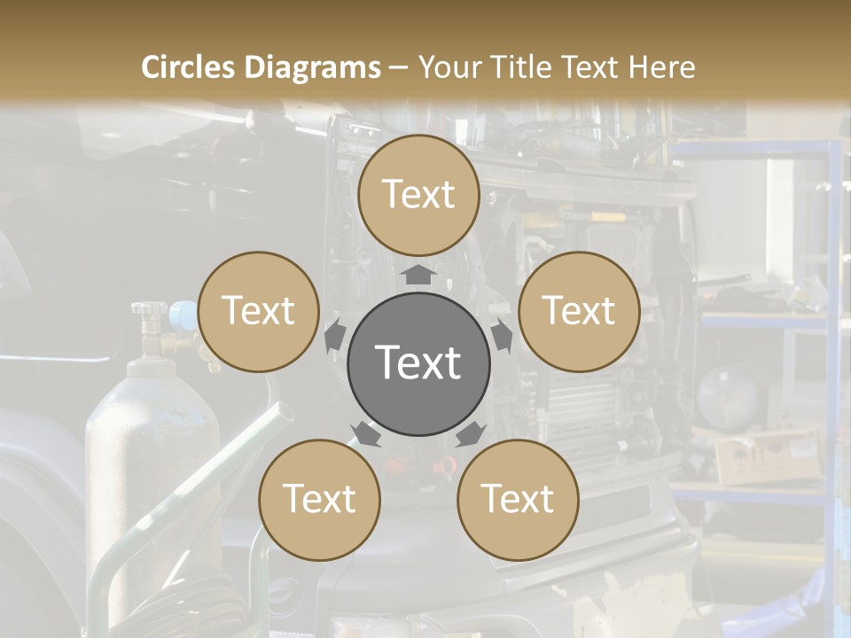 Messy Motor Vehicle Service PowerPoint Template