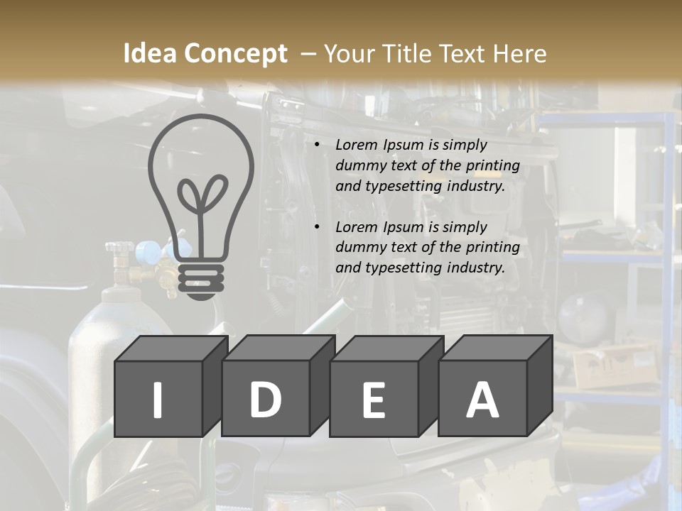 Messy Motor Vehicle Service PowerPoint Template