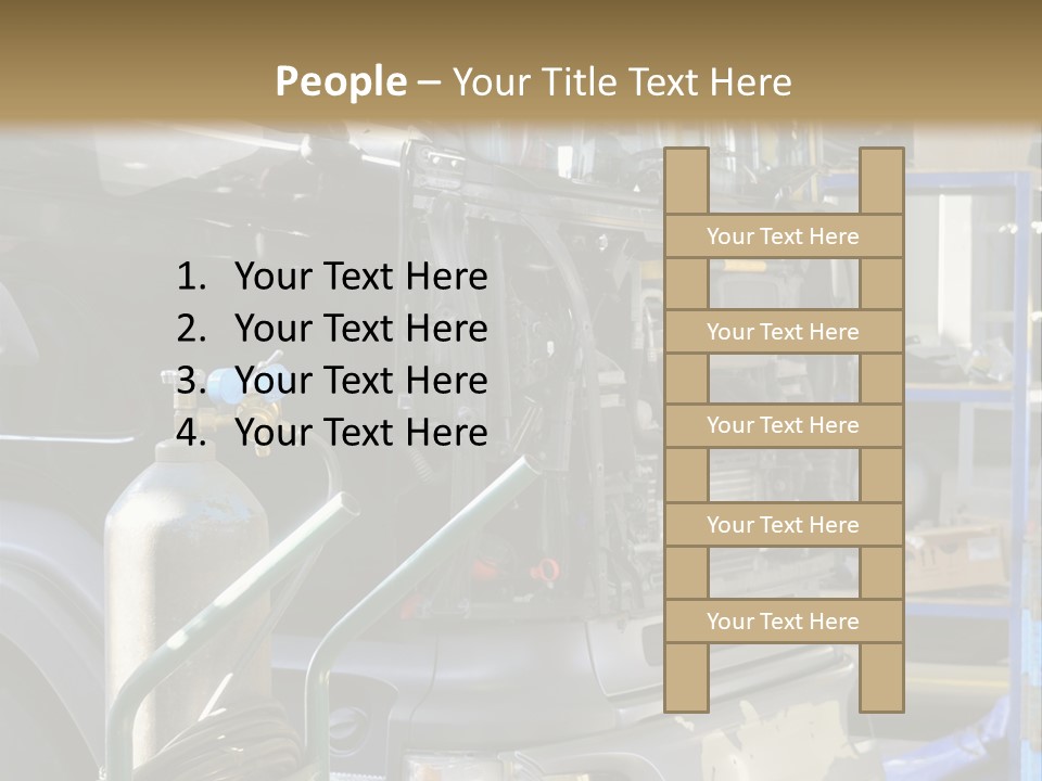 Messy Motor Vehicle Service PowerPoint Template