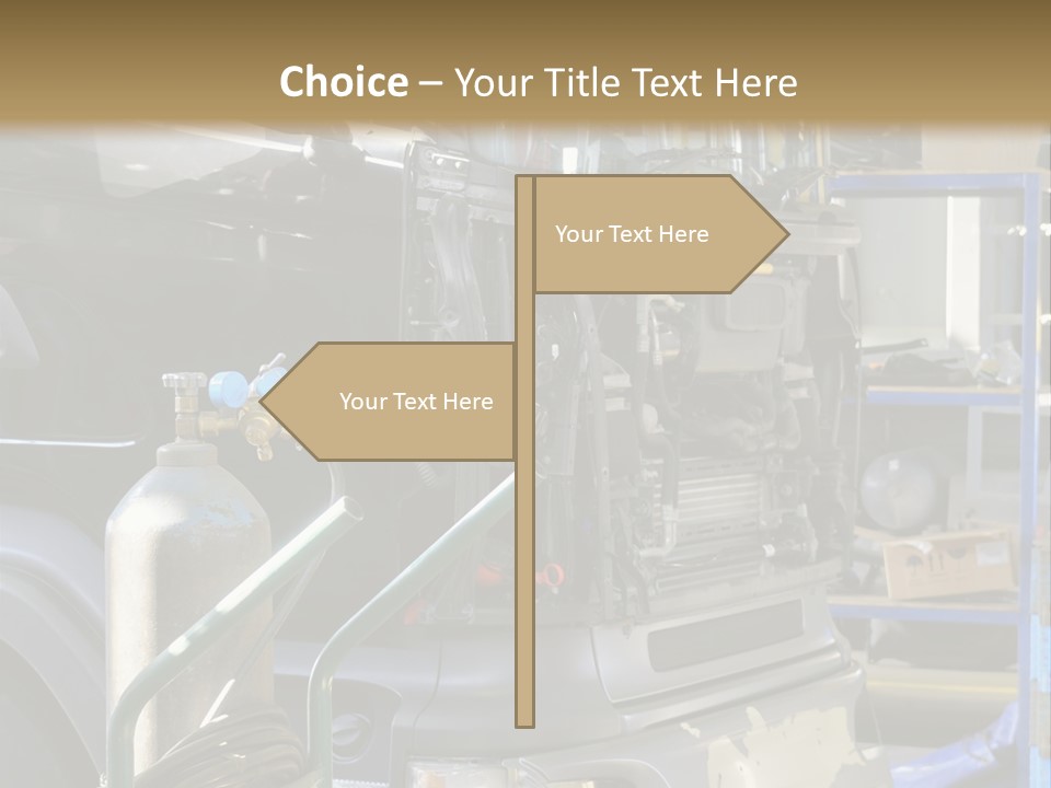 Messy Motor Vehicle Service PowerPoint Template