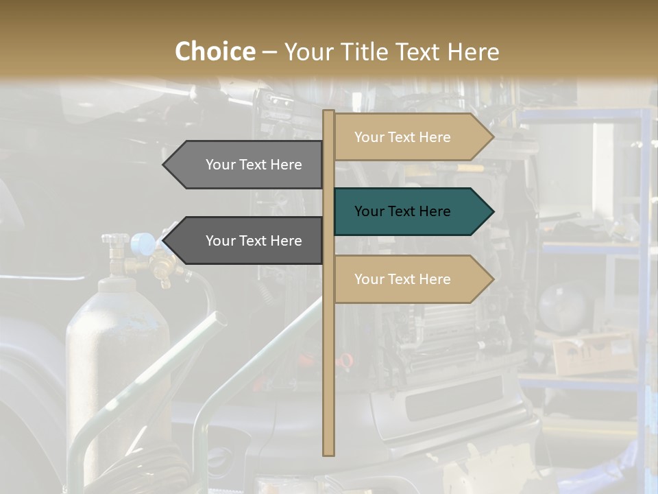 Messy Motor Vehicle Service PowerPoint Template