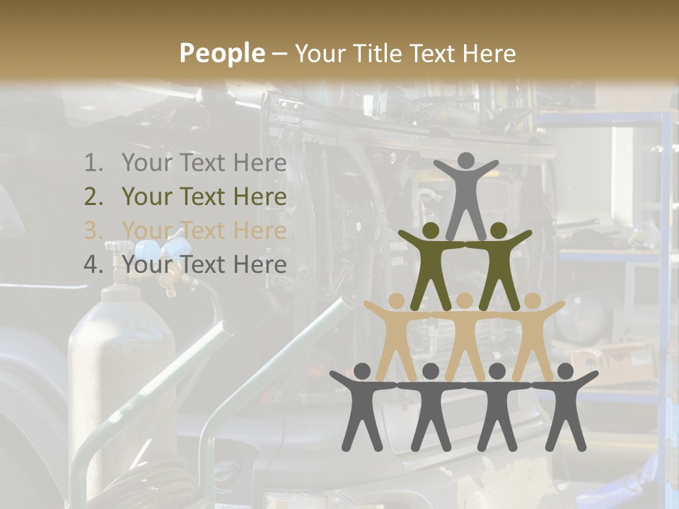 Messy Motor Vehicle Service PowerPoint Template