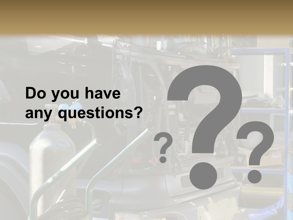 Messy Motor Vehicle Service PowerPoint Template