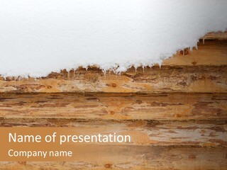 Log Wall Chalet PowerPoint Template