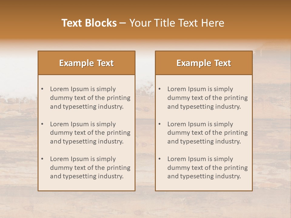 Log Wall Chalet PowerPoint Template