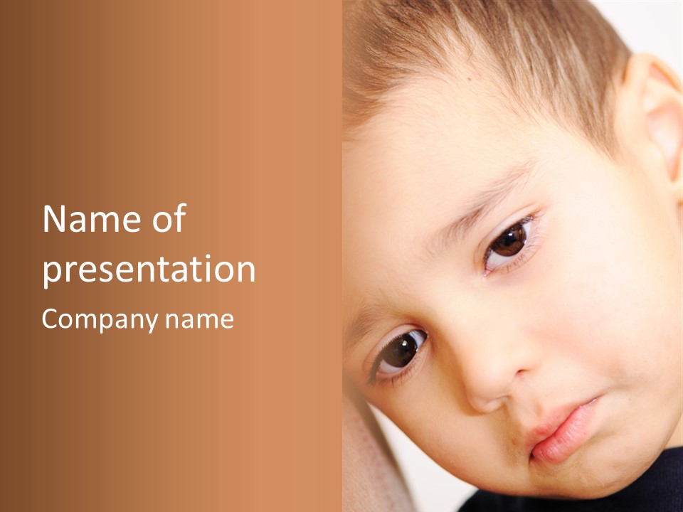 Crying Poverty Neglect PowerPoint Template