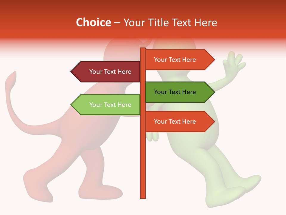 Afterlife Hesitating Decision PowerPoint Template