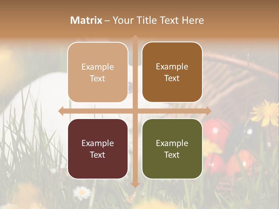 Easter Bunny Holiday Dandelions PowerPoint Template