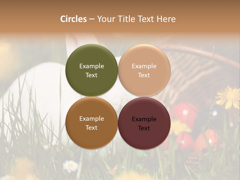 Easter Bunny Holiday Dandelions PowerPoint Template