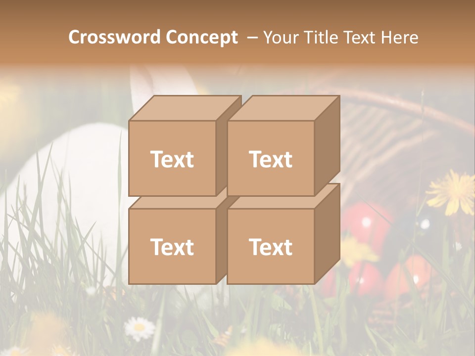 Easter Bunny Holiday Dandelions PowerPoint Template