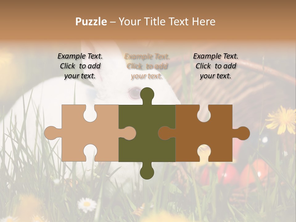 Easter Bunny Holiday Dandelions PowerPoint Template