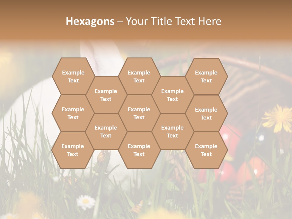 Easter Bunny Holiday Dandelions PowerPoint Template