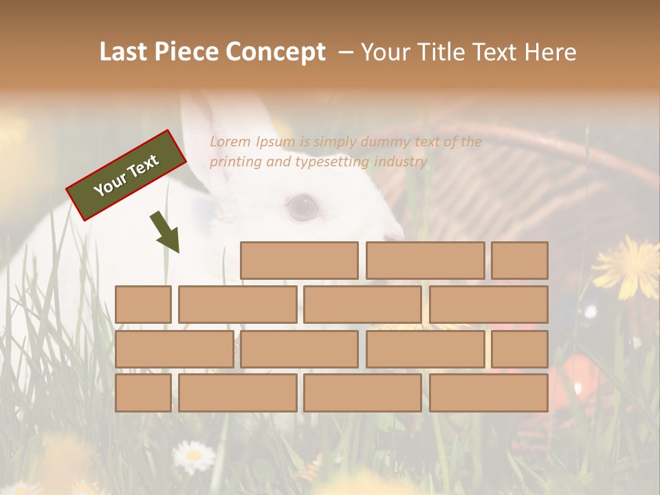 Easter Bunny Holiday Dandelions PowerPoint Template